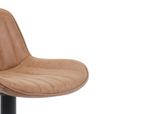 Chaise de bar confortable cognac - Rousseau Furniture - Souffle d'Intérieur