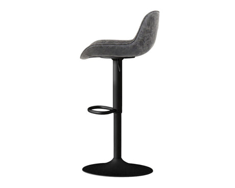 Chaise de bar confortable gris - Rousseau Furniture - Souffle d'Intérieur