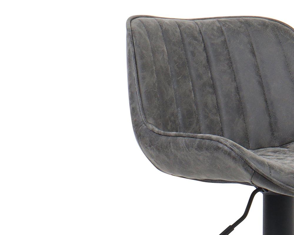 Chaise de bar confortable gris - Rousseau Furniture - Souffle d'Intérieur