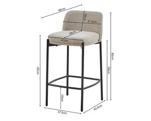 Chaise de bar cuisine sable - Rousseau Furniture - Souffle d'Intérieur