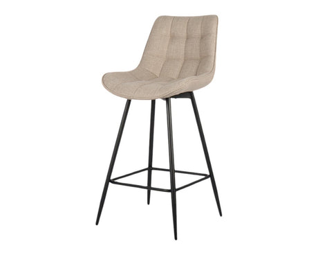 Chaise de bar en métal beige - Rousseau Furniture - Souffle d'Intérieur