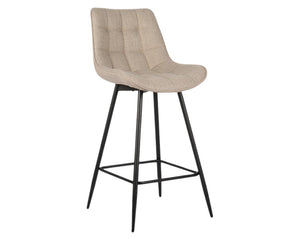 Chaise de bar en métal beige - Rousseau Furniture - Souffle d'Intérieur