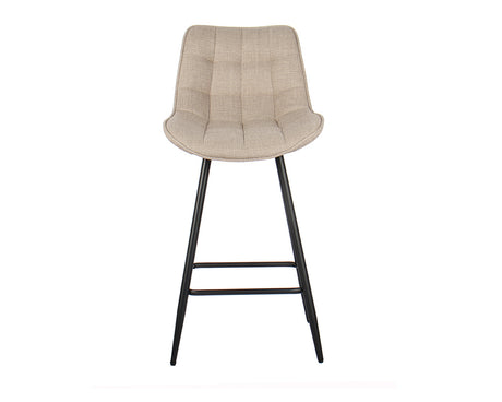 Chaise de bar en métal beige - Rousseau Furniture - Souffle d'Intérieur