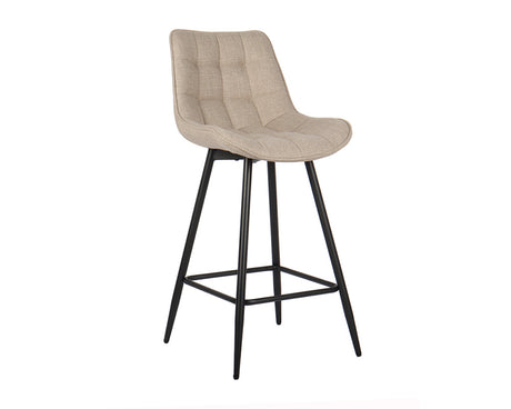 Chaise de bar en métal beige - Rousseau Furniture - Souffle d'Intérieur