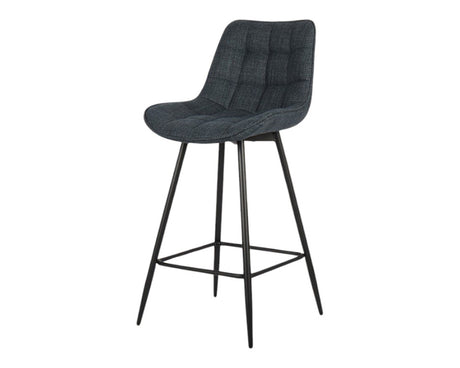 Chaise de bar en métal bleu foncé - Rousseau Furniture - Souffle d'Intérieur