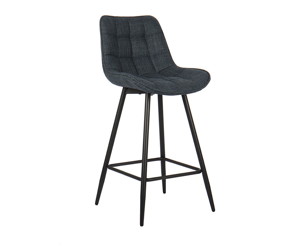 Chaise de bar en métal bleu foncé - Rousseau Furniture - Souffle d'Intérieur
