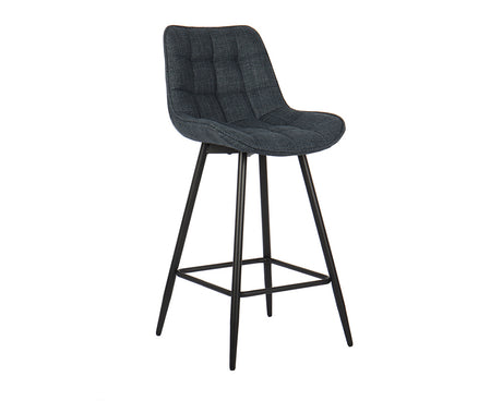 Chaise de bar en métal bleu foncé - Rousseau Furniture - Souffle d'Intérieur