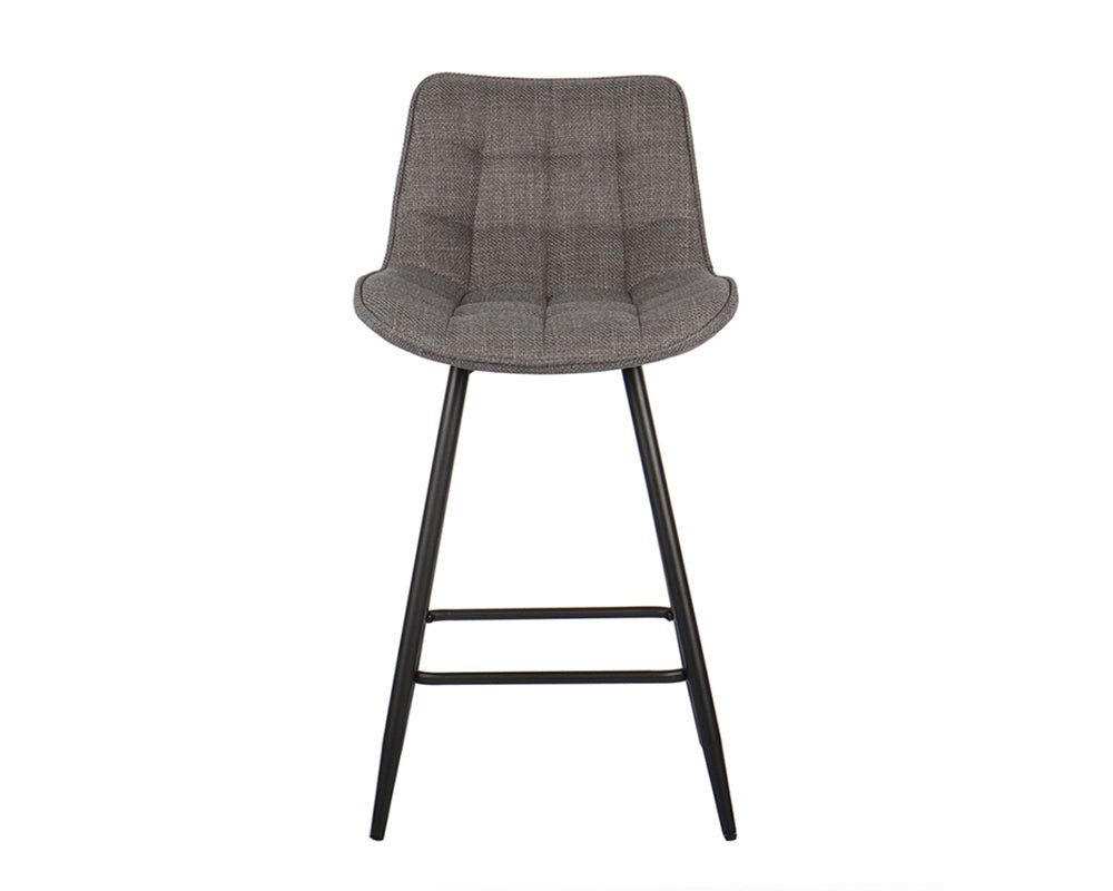 Chaise de bar en métal gris clair - Rousseau Furniture - Souffle d'Intérieur