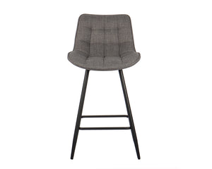 Chaise de bar en métal gris clair - Rousseau Furniture - Souffle d'Intérieur