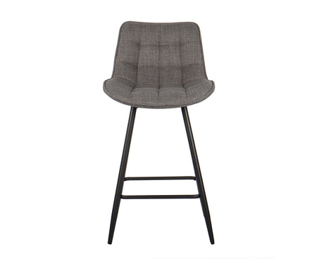 Chaise de bar en métal gris clair - Rousseau Furniture - Souffle d'Intérieur