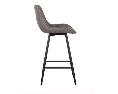 Chaise de bar en métal gris clair - Rousseau Furniture - Souffle d'Intérieur