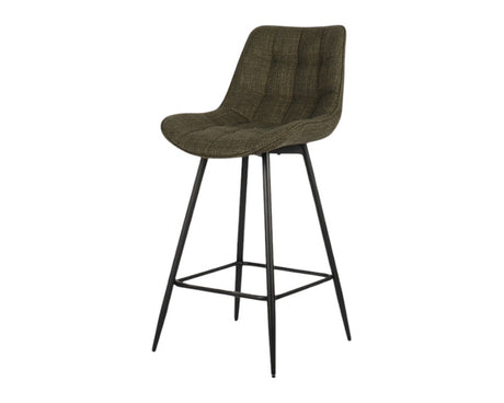 Chaise de bar en métal vert - Rousseau Furniture - Souffle d'Intérieur