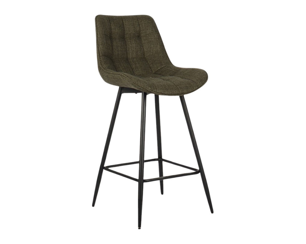 Chaise de bar en métal vert - Rousseau Furniture - Souffle d'Intérieur