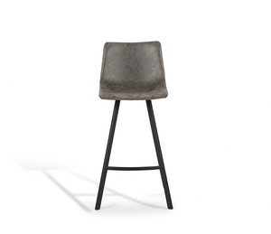High chair in gray faux leather - Ozany