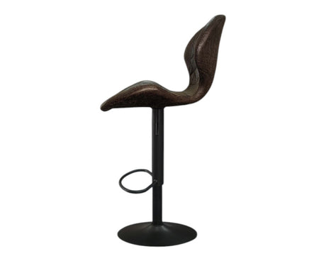 Chaise de bar stylé brun foncé - Rousseau Furniture - Souffle d'Intérieur