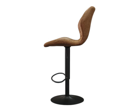 Chaise de bar stylé cognac - Rousseau Furniture - Souffle d'Intérieur