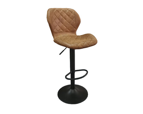 Chaise de bar stylé cognac - Rousseau Furniture - Souffle d'Intérieur