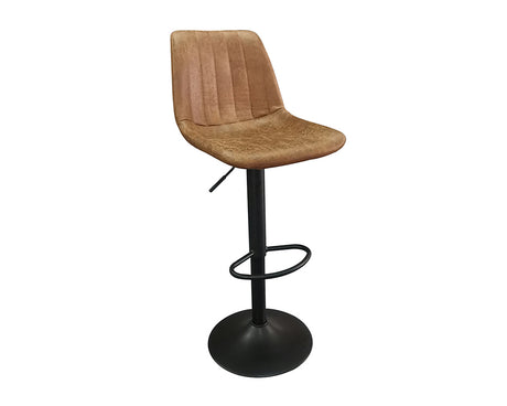Chaise de bar tabouret cognac - Rousseau Furniture - Souffle d'Intérieur