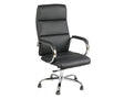 fauteuil chaise de bureau design noir avec roulettes - Souffle d'intérieur