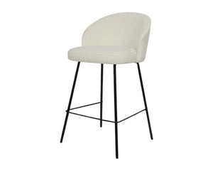 Chaise de comptoir confortable blanc - Rousseau Furniture - Souffle d'Intérieur