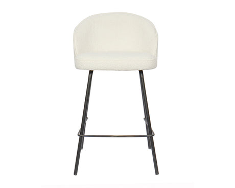 Chaise de comptoir confortable blanc - Rousseau Furniture - Souffle d'Intérieur