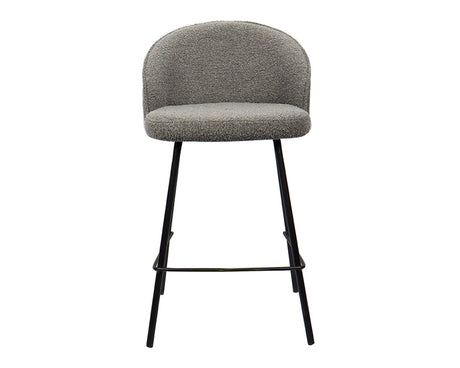 Chaise de comptoir confortable gris - Rousseau Furniture - Souffle d'Intérieur