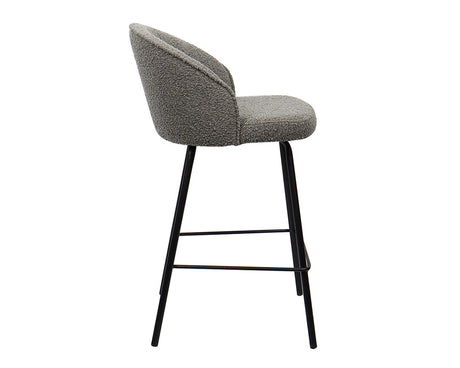 Chaise de comptoir confortable gris - Rousseau Furniture - Souffle d'Intérieur