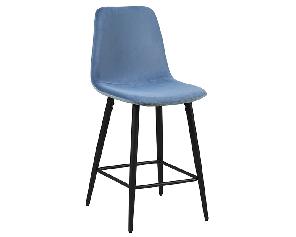 Chaise de comptoir de cuisine bleu clair - Rousseau Furniture - Souffle d'Intérieur