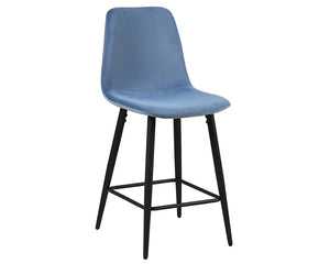 Chaise de comptoir de cuisine bleu clair - Rousseau Furniture - Souffle d'Intérieur