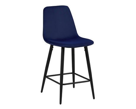 Chaise de comptoir de cuisine bleu foncé - Rousseau Furniture - Souffle d'Intérieur