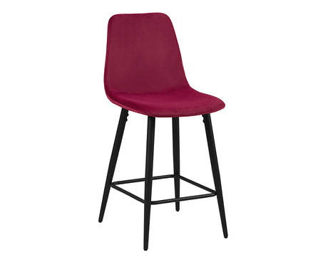 Chaise de comptoir de cuisine bordeau - Rousseau Furniture - Souffle d'Intérieur