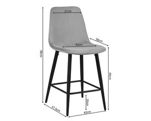 Chaise de comptoir de cuisine gris - Rousseau Furniture - Souffle d'Intérieur