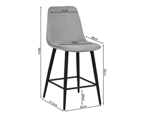 Chaise de comptoir de cuisine gris - Rousseau Furniture - Souffle d'Intérieur
