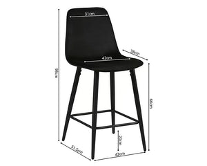 Chaise de comptoir de cuisine noir - Rousseau Furniture - Souffle d'Intérieur