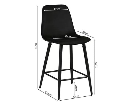 Chaise de comptoir de cuisine noir - Rousseau Furniture - Souffle d'Intérieur