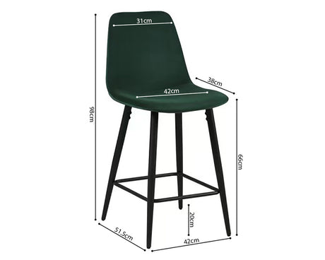 Chaise de comptoir de cuisine vert - Rousseau Furniture - Souffle d'Intérieur
