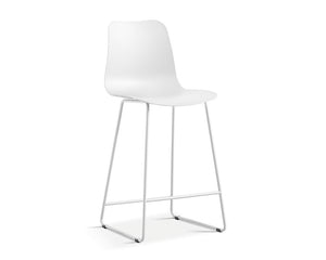 Chaise de comptoir lunch blanc - Rousseau Furniture - Souffle d'Intérieur