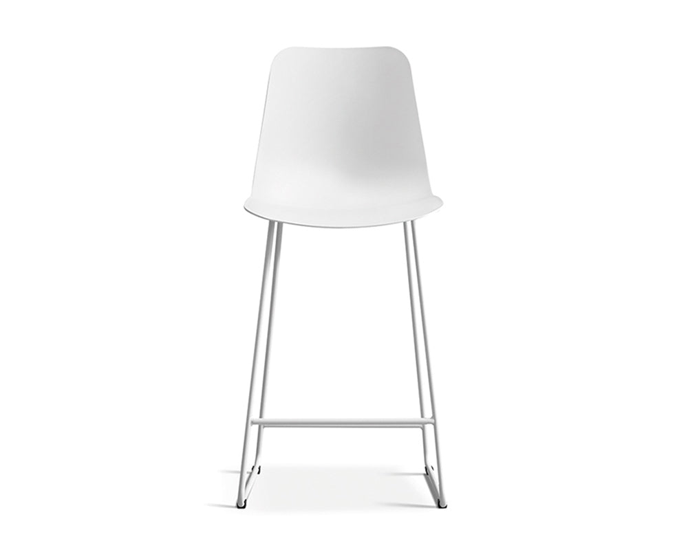 Chaise de comptoir lunch blanc - Rousseau Furniture - Souffle d'Intérieur