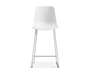 Chaise de comptoir lunch blanc - Rousseau Furniture - Souffle d'Intérieur