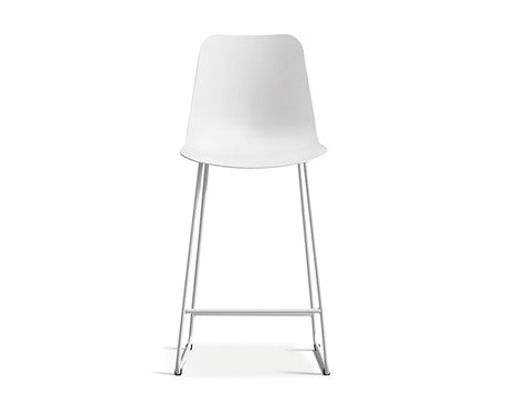 Chaise de comptoir lunch blanc - Rousseau Furniture - Souffle d'Intérieur