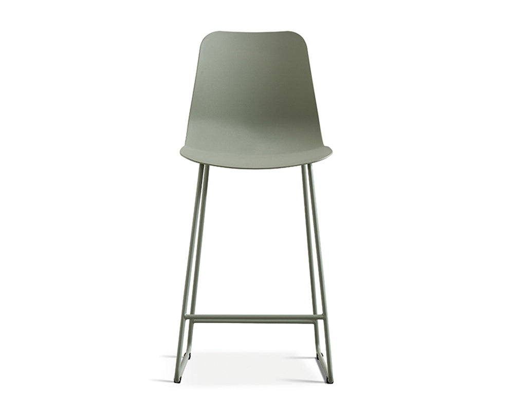Chaise de comptoir lunch gris vert - Rousseau Furniture - Souffle d'Intérieur