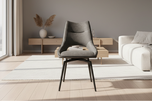 Chaise tissu gris pivotante - Fugace Tablacasa