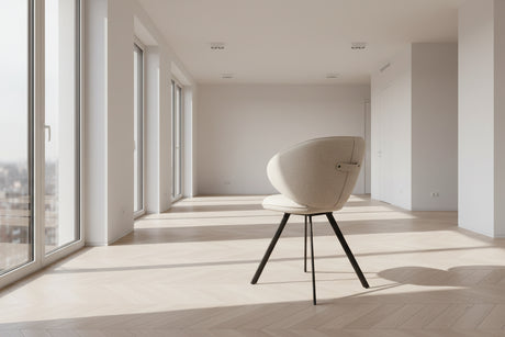 Chaise de salle à manger pivotante capitonnée - Akante - Souffle d'intérieur