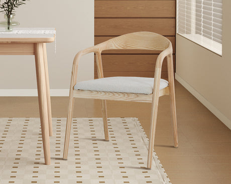 Chaise salle à manger Clany en situation – salle à manger – bois de frêne naturel