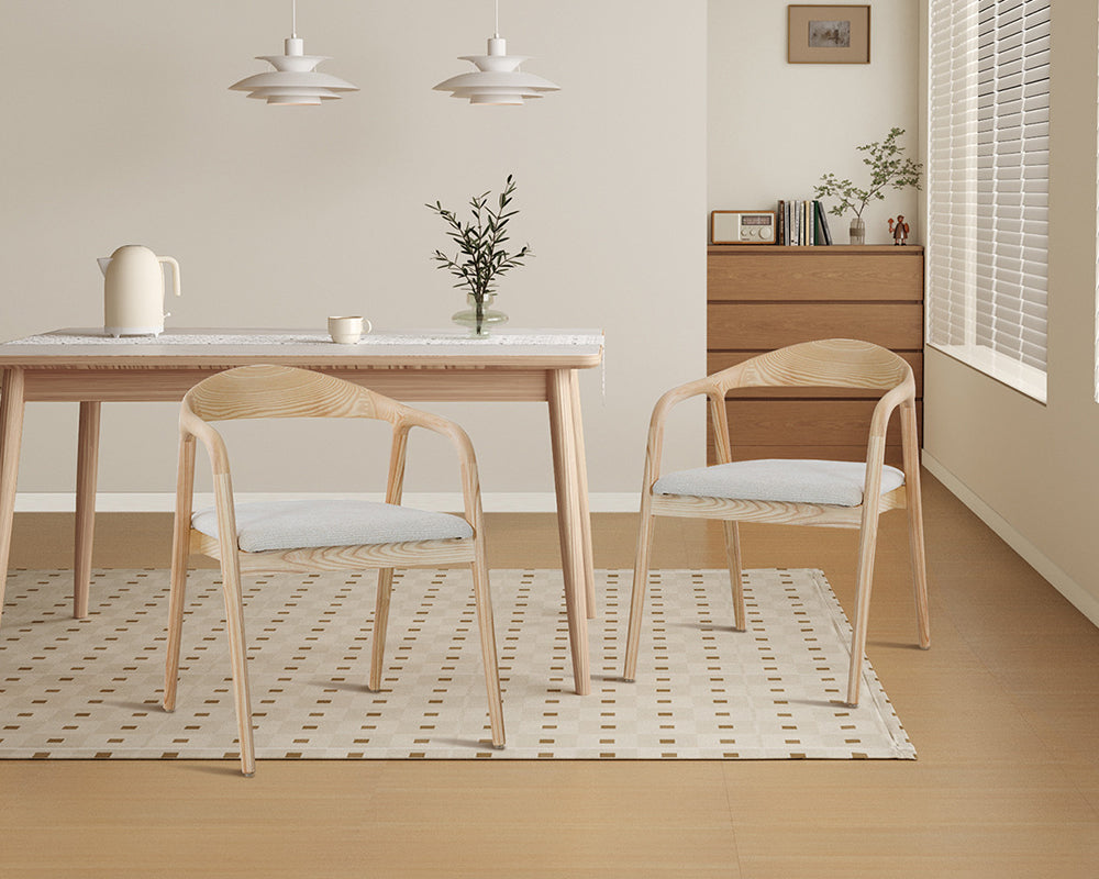 Chaise salle à manger Clany en situation – salle à manger – bois de frêne naturel
