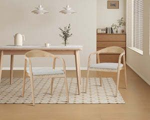 Chaise salle à manger Clany en situation – salle à manger – bois de frêne naturel