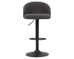 Tabouret design de bar réglable en hauteur anthracite bouclette pieds métal noir - Souffle d'intérieur