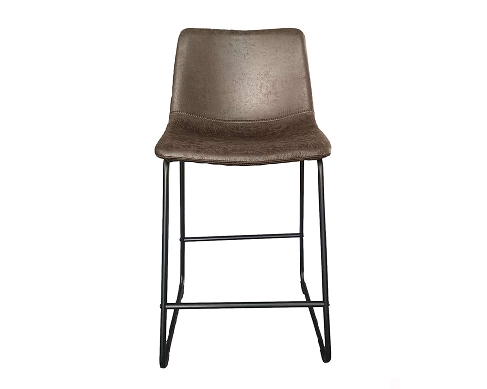 Chaise haute de comptoir brun foncé - Rousseau Furniture - Souffle d'Intérieur