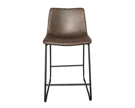 Chaise haute de comptoir brun foncé - Rousseau Furniture - Souffle d'Intérieur