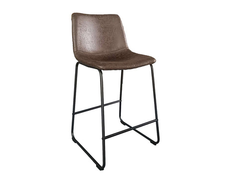 Chaise haute de comptoir brun foncé - Rousseau Furniture - Souffle d'Intérieur
